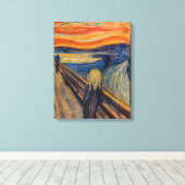 Edvard Munch - De Schreeuw 1893 Canvas Afdruk (Insitu (Houten vloer))