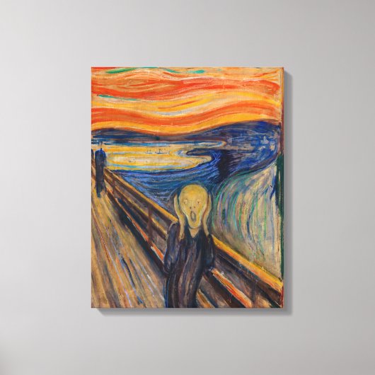 Edvard Munch - De Schreeuw 1893 Canvas Afdruk (Voorkant)