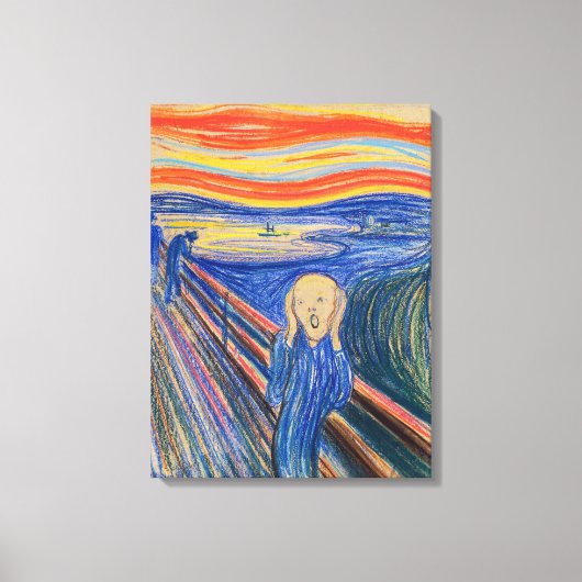 Edvard Munch - De Schreeuw 1895 Canvas Afdruk (Voorkant)