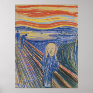 Edvard Munch De Schreeuw 1895 Pastel Kunstprint Poster