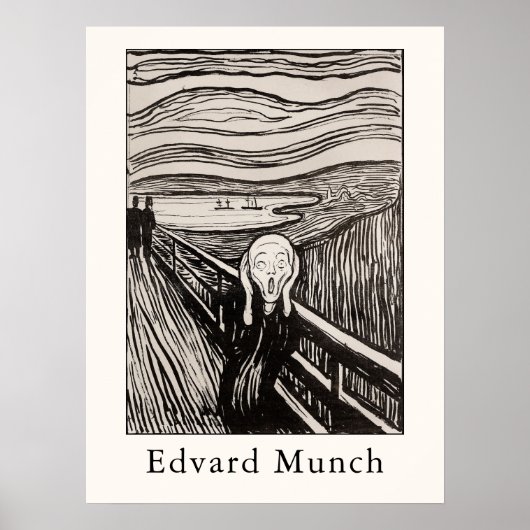 Edvard Munch – De Schreeuw (1895) Poster (Voorkant)