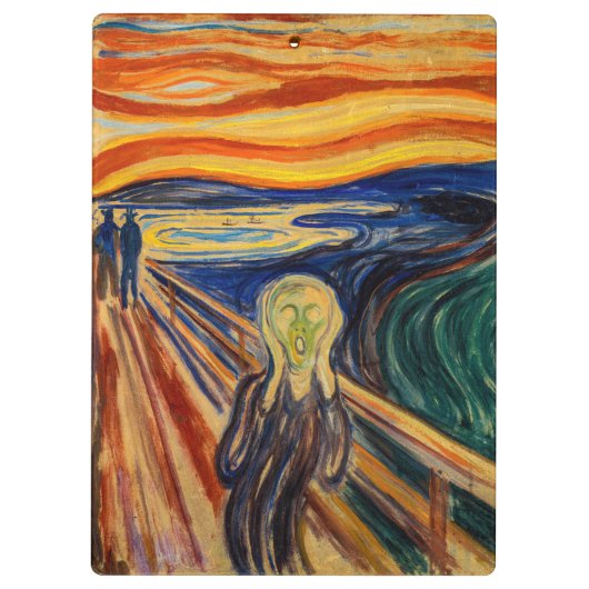 Edvard Munch - De Schreeuw 1910 Klembord (Achterkant)