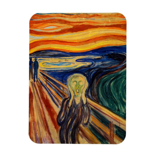 Edvard Munch - De Schreeuw 1910 Magneet (Verticaal)