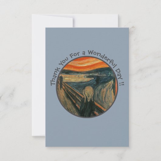 Edvard Munch De Schreeuw Feest Items Collectie Bedankkaart (Voorkant)
