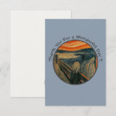 Edvard Munch De Schreeuw Feest Items Collectie Bedankkaart (Voorkant / Achterkant)