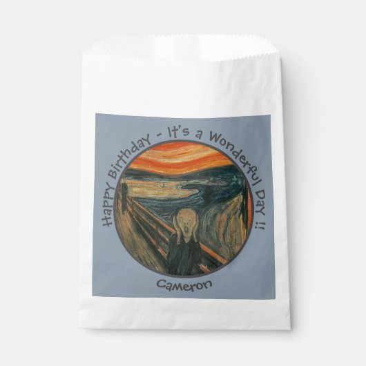 Edvard Munch De Schreeuw Feest Items Collectie Bedankzakje (Voorkant)