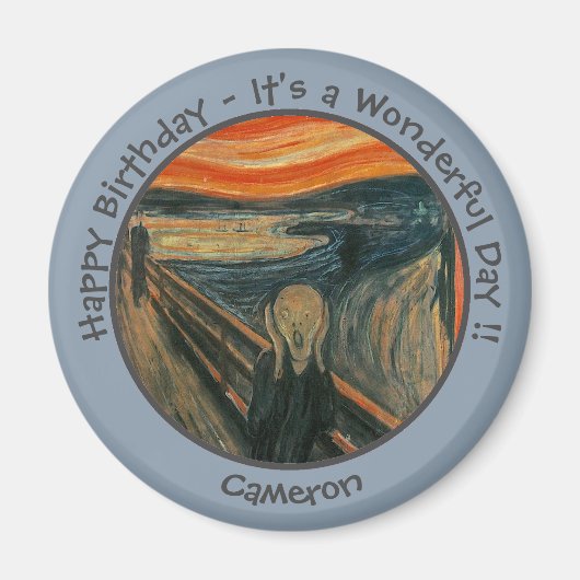 Edvard Munch De Schreeuw Feest Items Collectie Magneet (Voorkant)