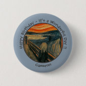 Edvard Munch De Schreeuw Feest Items Collectie Ronde Button 5,7 Cm (Voorkant)