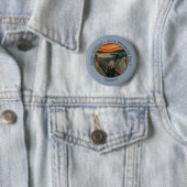 Edvard Munch De Schreeuw Feest Items Collectie Ronde Button 5,7 Cm (In situ)