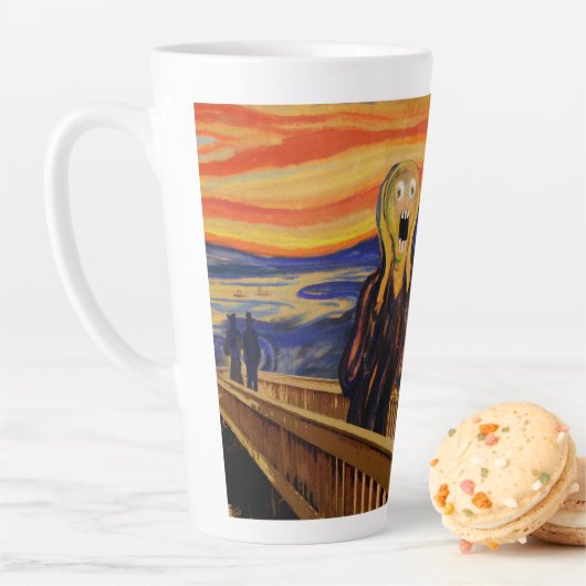 Edvard Munch De Schreeuw Gek van Angst Latte Mok (In situ)