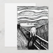 Edvard Munch - De Schreeuw Lithografie Bedankkaart (Voorkant / Achterkant)