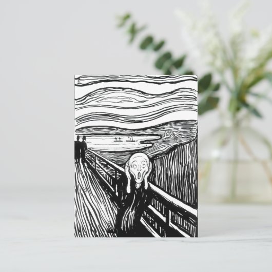 Edvard Munch - De Schreeuw Lithografie Briefkaart (Staand voorkant)