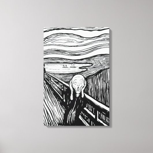 Edvard Munch - De Schreeuw Lithografie Canvas Afdruk (Voorkant)