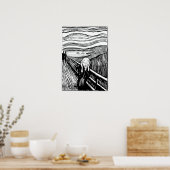 Edvard Munch - De Schreeuw Lithografie Poster (Keuken)