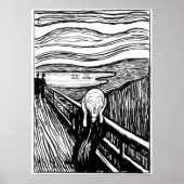 Edvard Munch - De Schreeuw Lithografie Poster (Voorkant)