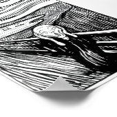 Edvard Munch - De Schreeuw Lithografie Poster (Hoek)