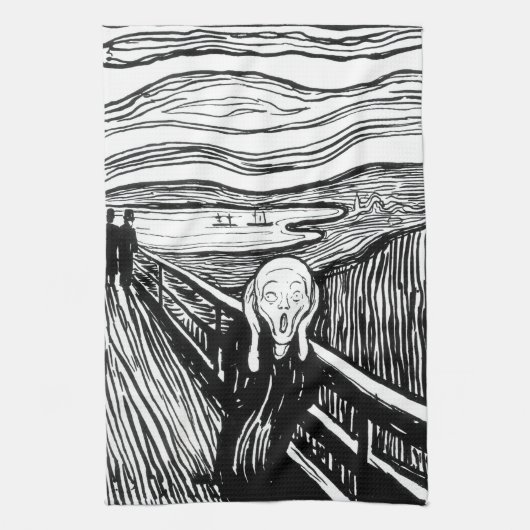 Edvard Munch - De Schreeuw Lithografie Theedoek (Verticaal)