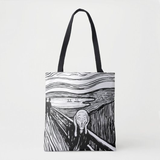 Edvard Munch - De Schreeuw Lithografie Tote Bag (Voorkant)