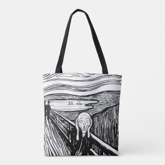 Edvard Munch - De Schreeuw Lithografie Tote Bag (Achterkant)