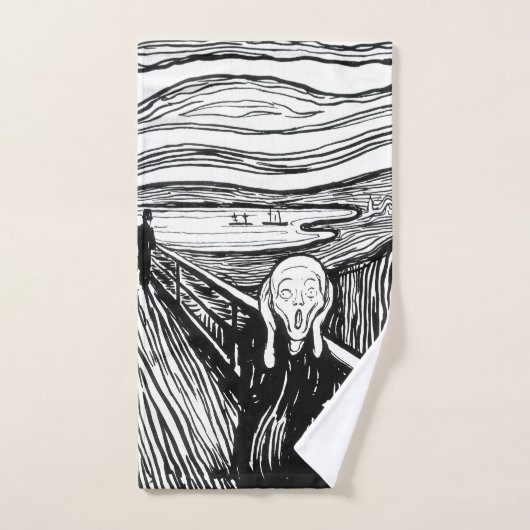 Edvard Munch - De Scream Lithografie Bad Handdoek (Handdoek)