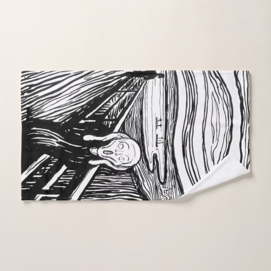 Edvard Munch - De Scream Lithografie Bad Handdoek (Handdoek)