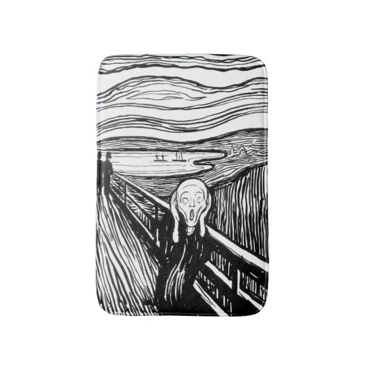 Edvard Munch - De Scream Lithografie Badmat (Voorkant Verticaal)