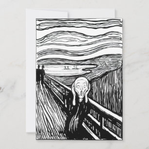 Edvard Munch - De Scream Lithografie Bedankkaart