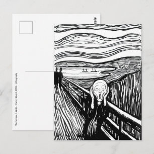 Edvard Munch - De Scream Lithografie Briefkaart