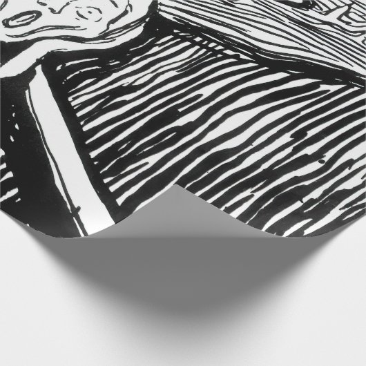 Edvard Munch - De Scream Lithografie Cadeaupapier (Hoek)