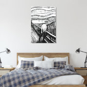 Edvard Munch - De Scream Lithografie Canvas Afdruk (Insitu (Slaapkamer))