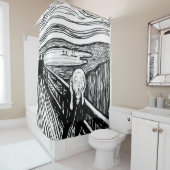Edvard Munch - De Scream Lithografie Douchegordijn (In situ)