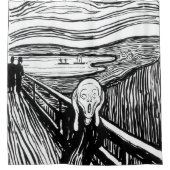 Edvard Munch - De Scream Lithografie Douchegordijn (Voorkant)