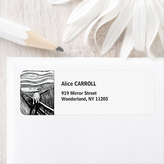 Edvard Munch - De Scream Lithografie Etiket (Insitu)