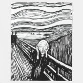 Edvard Munch - De Scream Lithografie Fleece Deken (Voorkant)