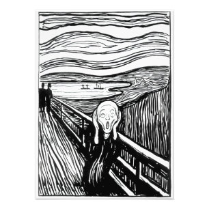 Edvard Munch - De Scream Lithografie Foto Afdruk