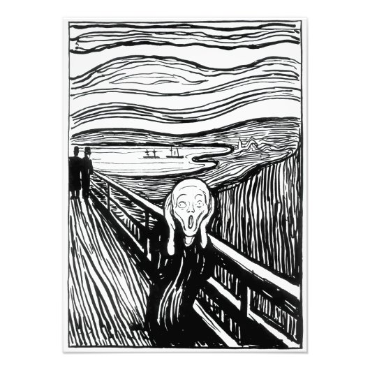 Edvard Munch - De Scream Lithografie Foto Afdruk (Voorkant)