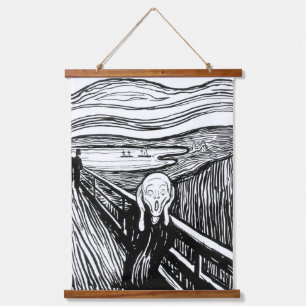 Edvard Munch - De Scream Lithografie Hangend Wandkleed
