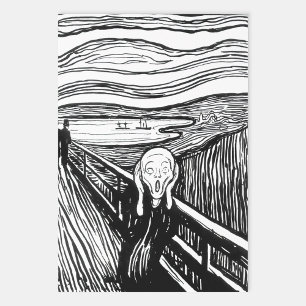 Edvard Munch - De Scream Lithografie Inpakpapier Vel