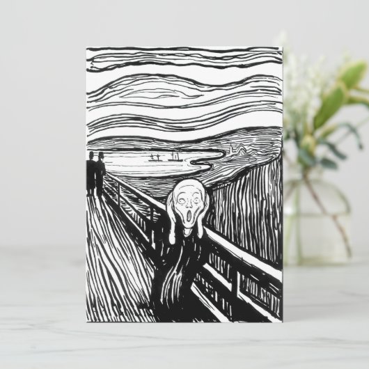 Edvard Munch - De Scream Lithografie Kaart (Staand voorkant)