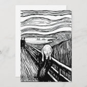 Edvard Munch - De Scream Lithografie Kaart (Voorkant / Achterkant)