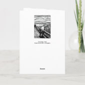 Edvard Munch - De Scream Lithografie Kaart (Achterkant)