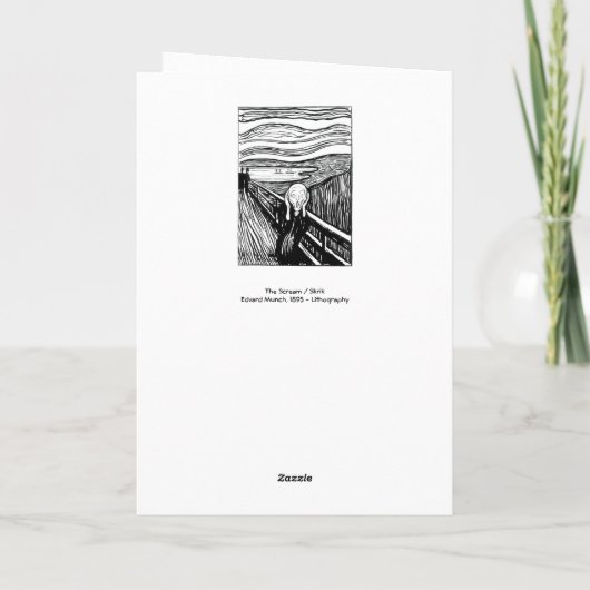 Edvard Munch - De Scream Lithografie Kaart (Achterkant)