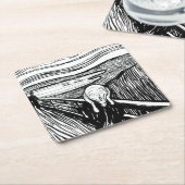 Edvard Munch - De Scream Lithografie Kartonnen Onderzetters (Schuin)