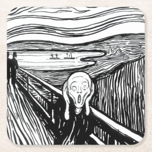 Edvard Munch - De Scream Lithografie Kartonnen Onderzetters