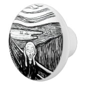 Edvard Munch - De Scream Lithografie Keramische Knop (Rechts)