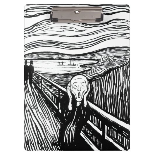 Edvard Munch - De Scream Lithografie Klembord (Voorkant)