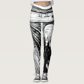 Edvard Munch - De Scream Lithografie Leggings (Voorkant)