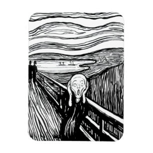 Edvard Munch - De Scream Lithografie Magneet