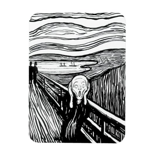 Edvard Munch - De Scream Lithografie Magneet (Verticaal)