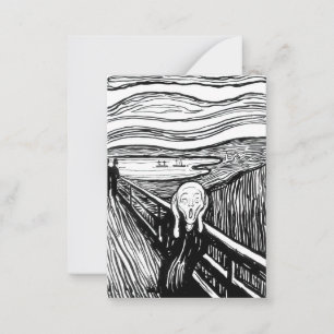 Edvard Munch - De Scream Lithografie Notitiekaartje